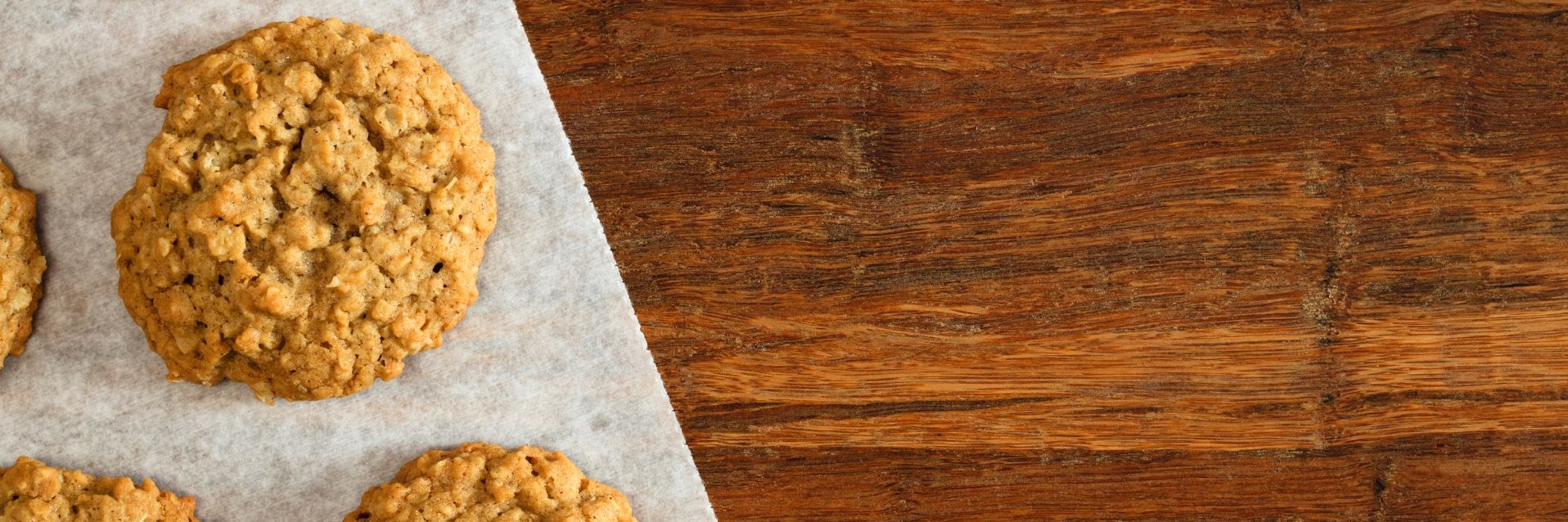 Pumpkin Oatmeal Cookies on parchment paper ready to eat
