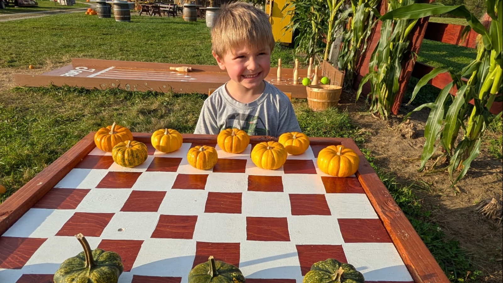 Checkers with Pumpkins