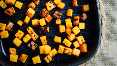 roasted butternut squash cubes