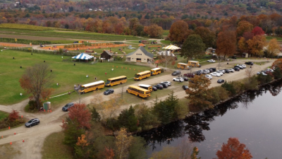 school buses at Pumpkinseed Hill