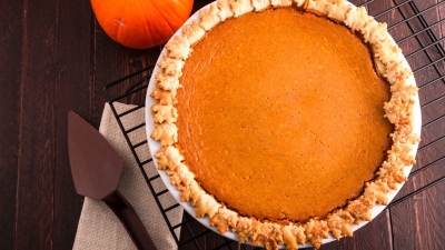 Pumpkin Pie ready for serving