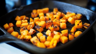 Warm Squash and Potato Salad with Maple-Balsamic Vinaigrette