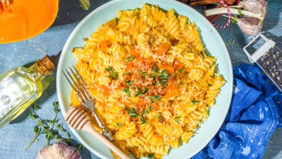 a plate of Pasta with Butternut Sauce