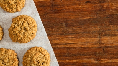 Pumpkin Oatmeal Cookies on parchment paper ready to eat