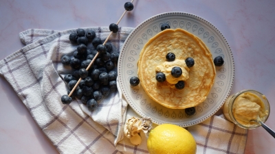 Blueberry Lemon Ricotta Pancakes