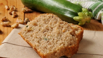 a slice of Blueberry Zucchini Bread