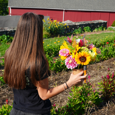 Juliet Harvesting Flowers