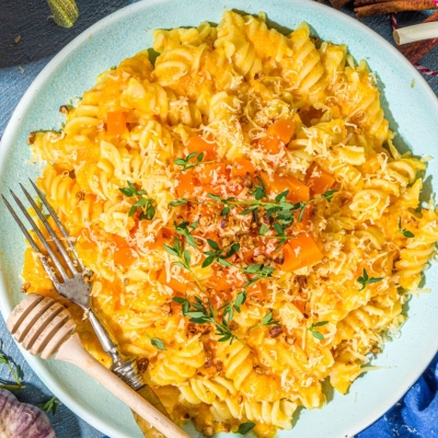 a plate of Pasta with Butternut Sauce