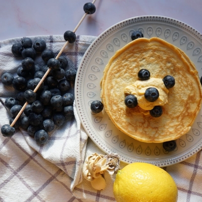 Blueberry Lemon Ricotta Pancakes